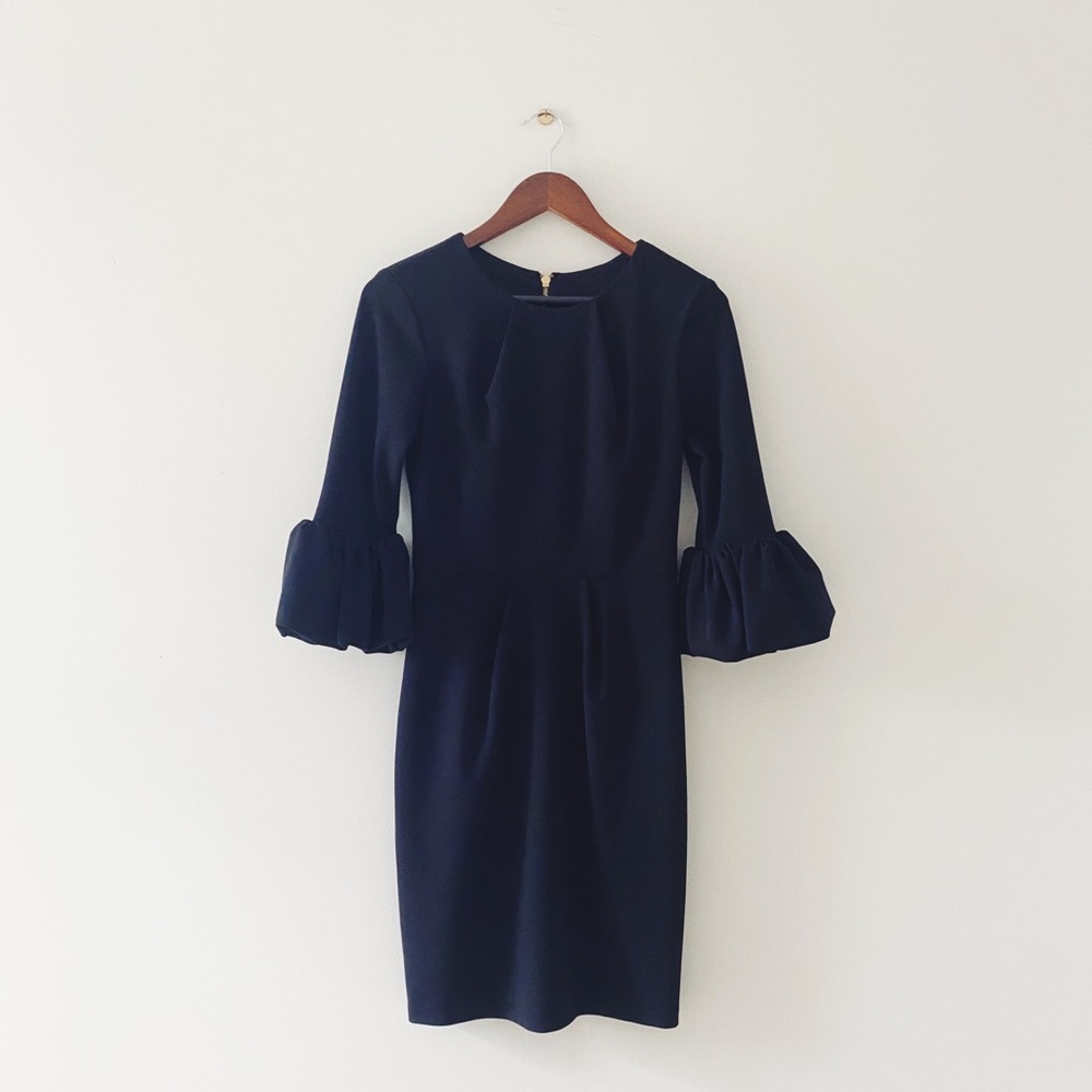 Betsy & Adam • Puff Sleeve Sheath Dress